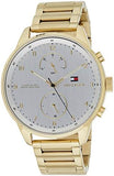 Shop Authentic Tommy Hilfiger Chase Quartz White Dial Gold Steel Strap Watch for Men - 1791576 - Luxxuri