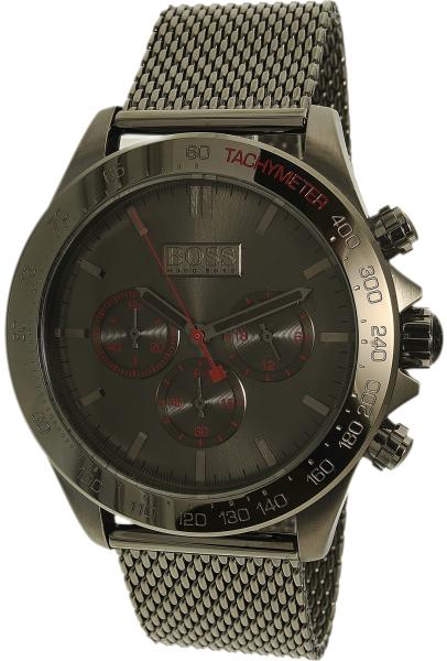 Hugo Boss Ikon Grey Dial Grey Mesh Bracelet Watch for Men - 1513443