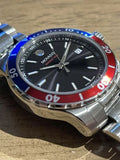  Shop Authentic Movado Series 800 Pepsi Black Dial Silver Steel Strap Watch for Men - 2600152 - Luxxuri