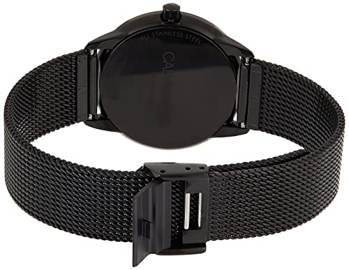  Shop Authentic Calvin Klein Minimal Black Dial Black Mesh Bracelet Watch for Women - K3M224X1 - Luxxuri