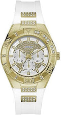  Shop Authentic Guess Luna Diamonds White Dial White Rubber Strap Watch for Women - W0653L3 - Luxxuri