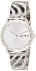  Shop Authentic Calvin Klein Minimal SIlver Dial Silver Mesh Bracelet Watch for Women - K3M221Y6 - Luxxuri