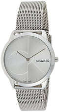  Shop Authentic Calvin Klein Minimal Silver Dial Silver Mesh Bracelet Watch for Women - K3M2212Z - Luxxuri