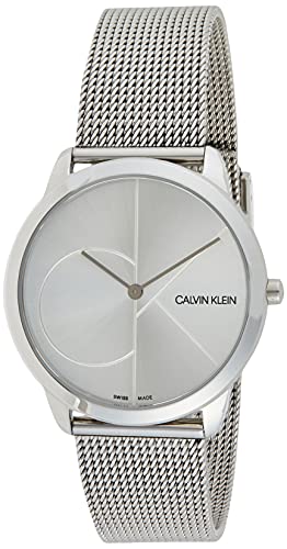  Shop Authentic Calvin Klein Minimal Silver Dial Silver Mesh Bracelet Watch for Women - K3M2212Z - Luxxuri