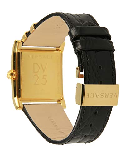  Shop Authentic Versace VD-25 Diamonds Black Dial Black Leather Strap Watch for Women - VQF020015 - Luxxuri