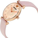  Shop Authentic Emporio Armani Gianni T Bar Mother Of Pearl Pink Dial Pink Leather Strap Watch For Women - AR1958 - Luxxuri