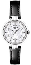  Shop Authentic Tissot T Lady Flamingo Mother of Pearl White Dial Black Leather Strap Watch for Women - T094.210.16.111.00 - Luxxuri