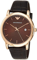  Shop Authentic Emporio Armani Luigi Classic Brown Dial Brown Leather Strap Watch For Men - AR2503 - Luxxuri