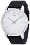  Shop Authentic Calvin Klein City Date Silver Dial Black Leather Strap Watch for Men - K2G2G1C6 - Luxxuri