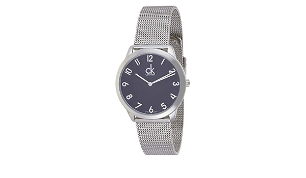  Shop Authentic Calvin Klein Minimal Black Dial Silver Mesh Bracelet Watch for Men - K3M51151 - Luxxuri