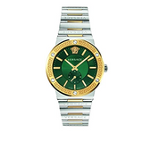  Shop Authentic Versace Hellenyium Quartz Green Dial Silver Steel Strap Watch For Men - VEVK00420 - Luxxuri