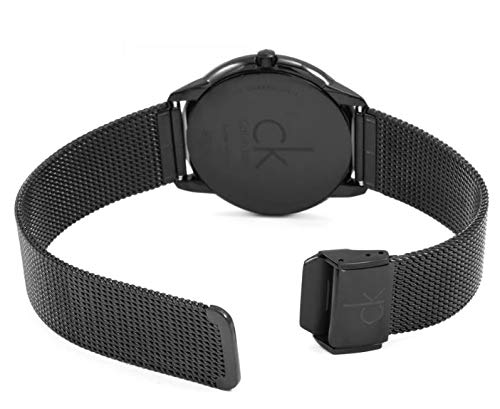  Shop Authentic Calvin Klein Minimal Black Dial Black Mesh Bracelet Watch for Men - K3M214B1 - Luxxuri