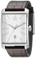  Shop Authentic Calvin Klein Window Silver Dial Brown Leather Strap Watch for Men - K2M21126 - Luxxuri