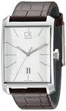  Shop Authentic Calvin Klein Window Silver Dial Brown Leather Strap Watch for Men - K2M21126 - Luxxuri