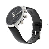  Shop Authentic Calvin Klein High Noon Chronograph Black Dial Black Leather Strap Watch for Men - K8M271C1 - Luxxuri