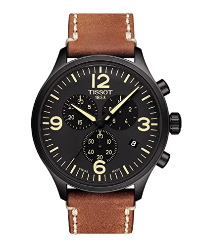  Shop Authentic Tissot T Sport Chrono XL Black Dial Brown Leather Strap Watch For Men - T116.617.36.057.00 - Luxxuri