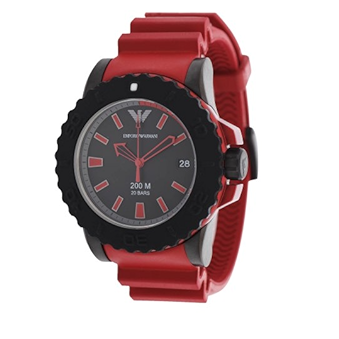  Shop Authentic Emporio Armani Sportivo Quartz Black Dial Red Rubber Strap Watch For Men - AR6101 - Luxxuri