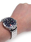 Shop Authentic Tommy Hilfiger Jackson Chronograph Blue Dial Silver Steel Strap Watch for Men - 1791242 - Luxxuri
