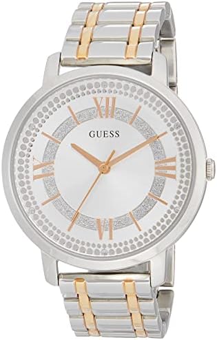  Shop Authentic Guess Montauk Silver Dial Two Tone Steel Strap Watch For Women - W0933L6 - Luxxuri