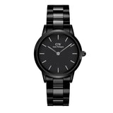  Shop Authentic Daniel Wellington Iconic Link Ceramic Black Dial Black Steel Strap Watch For Women - DW00100414 - Luxxuri