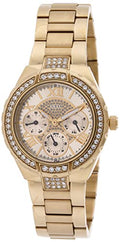  Shop Authentic Guess Viva Diamonds Gold Dial Gold Steel Strap Watch for Women - W0111L2 - Luxxuri