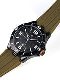  Shop Authentic Tommy Hilfiger Drew Black Dial Green Rubber Strap Watch for Men - 1791065 - Luxxuri