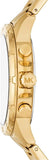  Shop Authentic Michael Kors Greyson Chronograph Black Dial Gold Steel Strap Watch For Men - MK9108 - Luxxuri