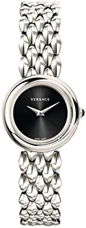  Shop Authentic Versace V-Flare Quartz Black Dial Silver Steel Strap Watch for Women - VEBN00618 - Luxxuri
