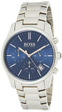  Shop Authentic Hugo Boss Commander Blue Dial Silver Steel Strap Watch for Men - 1513434 - Luxxuri