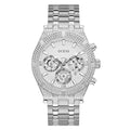  Shop Authentic Guess Multi Function Diamonds Silver Dial Silver Steel Strap Watch For Men - GW0455G1 - Luxxuri