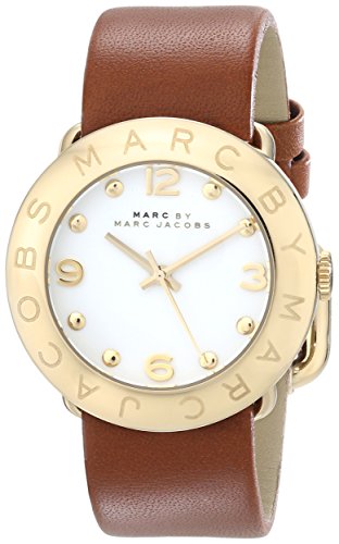  Shop Authentic Marc Jacobs Amy White Dial Brown Leather Strap Watch for Women - MBM8574 - Luxxuri