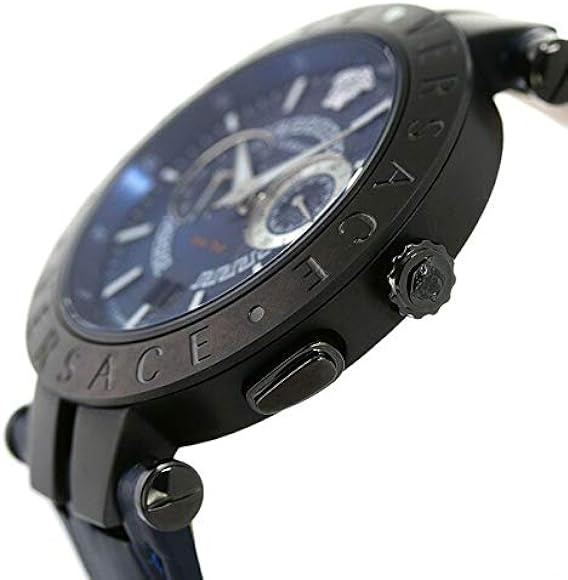  Shop Authentic Versace V Race Chronograph Quartz Blue Dial Blue Leather Strap Watch For Men - VEBV00419 - Luxxuri