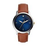  Shop Authentic Fossil The Minimalist 3H Blue Dial Brown Leather Strap Watch for Men - FS5499 - Luxxuri