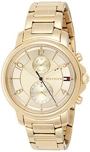  Shop Authentic Tommy Hilfiger Claudia Gold Dial Gold Steel Strap Watch for Women - 1781821 - Luxxuri