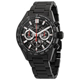  Shop Authentic Tag Heuer Carrera Automatic Chronograph Black Dial Black Steel Strap Watch for Men - CBG2090.BH0661 - Luxxuri