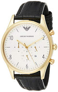  Shop Authentic Emporio Armani Classic Chronograph White Dial Black Leather Strap Watch For Men - AR1892 - Luxxuri