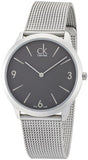  Shop Authentic Calvin Klein Minimal Grey Dial Silver Mesh Bracelet Watch for Men - K3M51154 - Luxxuri