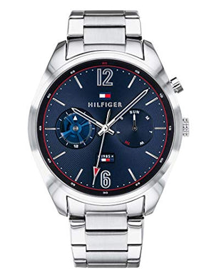  Shop Authentic Tommy Hilfiger Deacan Blue Dial Silver Steel Strap Watch for Men - 1791551 - Luxxuri