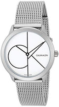  Shop Authentic Calvin Klein Minimal White Dial Silver Mesh Bracelet Watch for Women - K3M5215X - Luxxuri