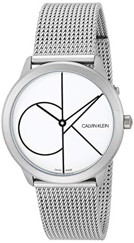  Shop Authentic Calvin Klein Minimal White Dial Silver Mesh Bracelet Watch for Women - K3M5215X - Luxxuri