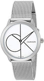  Shop Authentic Calvin Klein Minimal White Dial Silver Mesh Bracelet Watch for Women - K3M5215X - Luxxuri