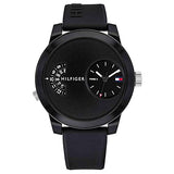  Shop Authentic Tommy Hilfiger Denim Black Dial Black Rubber Strap Watch for Men - 1791555 - Luxxuri