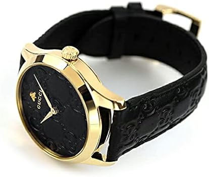  Shop Authentic Gucci G Timeless Quartz Black Dial Black Leather Strap Watch For Women - YA1264034A - Luxxuri
