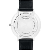  Shop Authentic Movado Ultra Slim Black Dial Black Leather Strap Watch For Women - 0607090 - Luxxuri