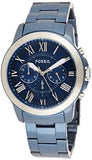  Shop Authentic Fossil Grant Chronograph Blue Dial Blue Steel Strap Watch for Men - FS5230 - Luxxuri