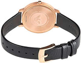 Shop Authentic Emporio Armani Kappa Mother of Pearl Dial Black Leather Strap Watch For Women - AR80011 - Luxxuri