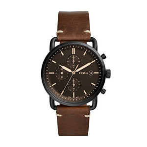  Shop Authentic Fossil Commuter Chronograph Black Dial Brown Leather Strap Watch for Men - FS5403 - Luxxuri