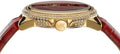 Michael Kors Camille Three-Hand Red Dial Red Leather Strap Watch for Women - MK4750