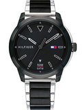  Shop Authentic Tommy Hilfiger Sneaker Quartz Black Dial Two Tone Steel Strap Watch for Men - 1791619 - Luxxuri