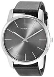  Shop Authentic Calvin Klein City Black Dial Black Leather Strap Watch for Men - K2G21107 - Luxxuri